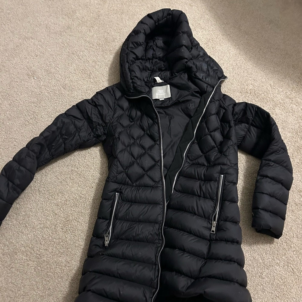 Soia & Kyo Black Quilted Puffer Jacket